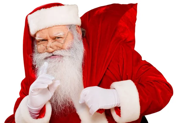 Portret van glimlachen santa claus — Stockfoto