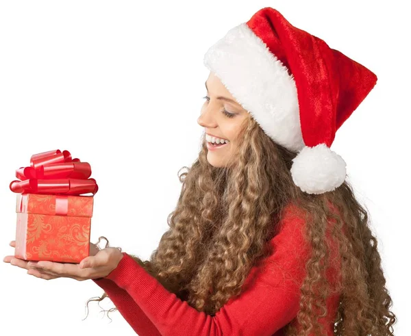 Frau mit vielen Geschenkverpackungen — Stockfoto