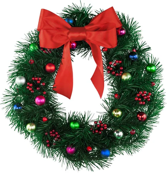 Kerst krans gemaakt van fir tree — Stockfoto