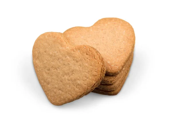 Biscoitos de canela em forma de coração — Fotografia de Stock