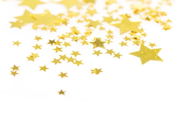 Étoiles d'or sous forme de confettis — Photo