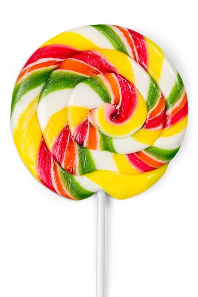 Spiral lollypop on stick — Stock Photo, Image