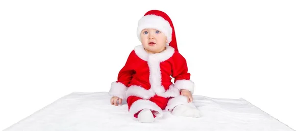Schattige Kerstman jongen — Stockfoto