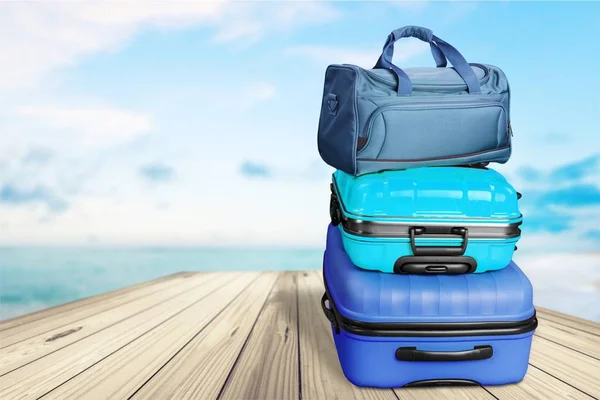 Luggage bags on background — Stock Photo, Image