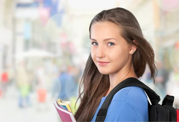 Hübsche junge studentin mädchen — Stockfoto