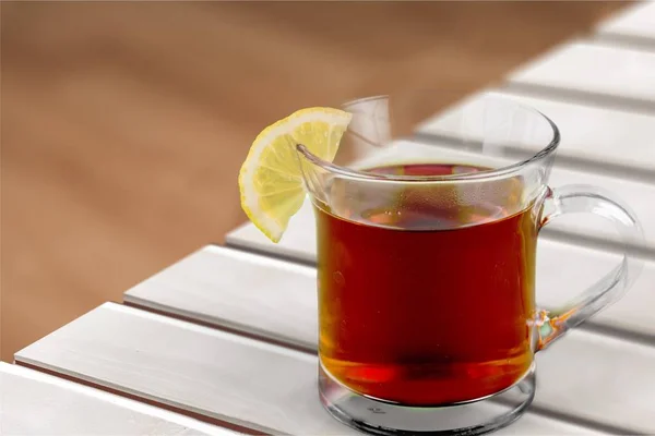 Παγωμένο τσάι με λεμόνι — Φωτογραφία Αρχείου