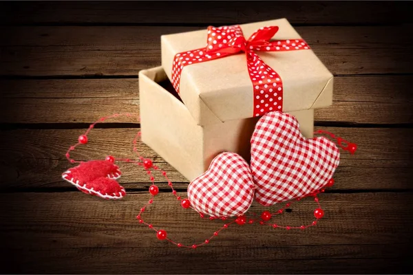 Geschenkdoos met ribbon bow — Stockfoto