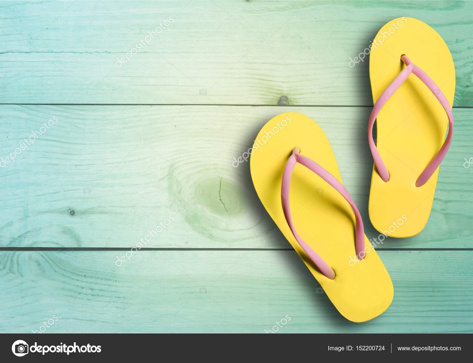 yellow rubber flip flops