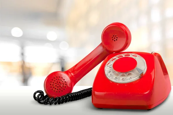 Telefone vermelho retro — Fotografia de Stock