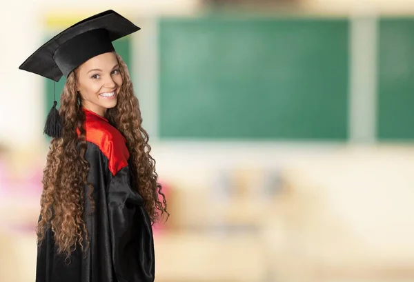 Graduação estudante menina — Fotografia de Stock