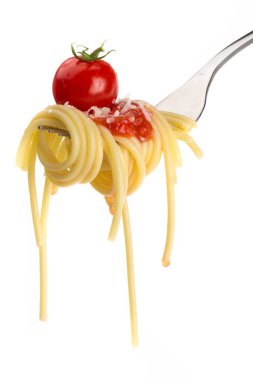 Makarna spagetti yakın çekim