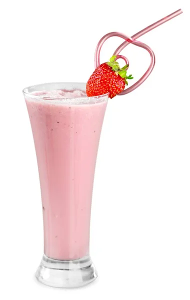 Verre de délicieux cocktail à la fraise — Photo