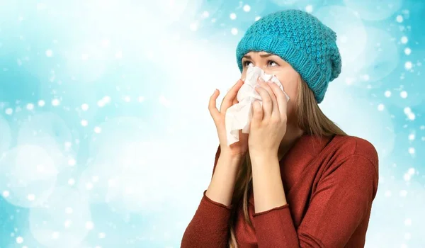 Alergias o concepto de frío . — Foto de Stock