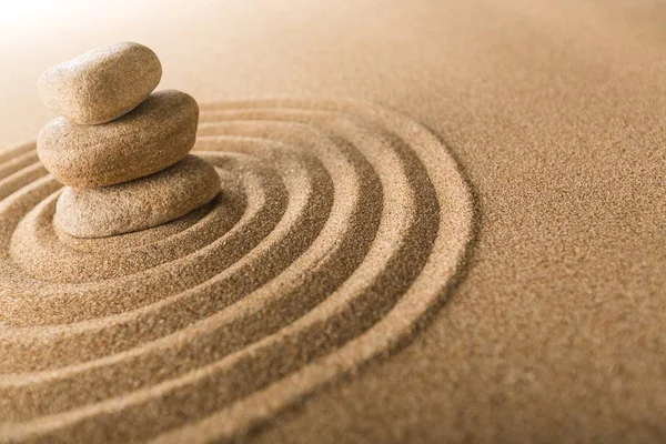 Zen stones in the sand — Stock Photo, Image