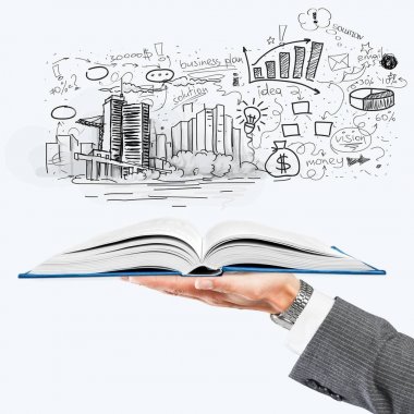 kadın el holding açık kitap