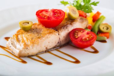 ızgara somon steak