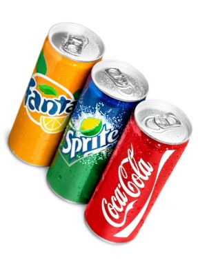 Coca Cola, Fanta ve Sprite kutular