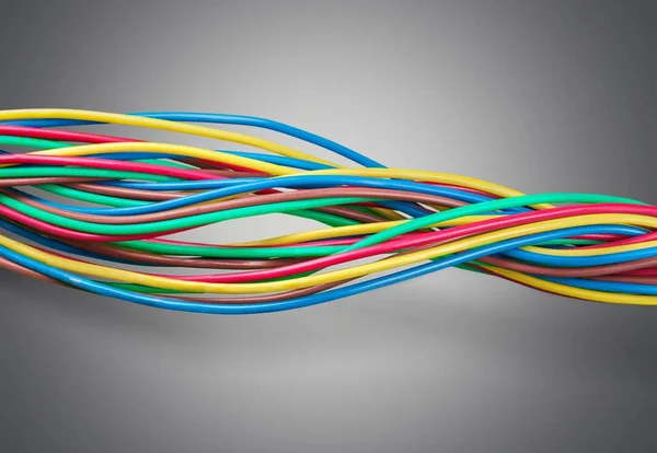 Multicolored computer cables isolated — Stock Photo, Image