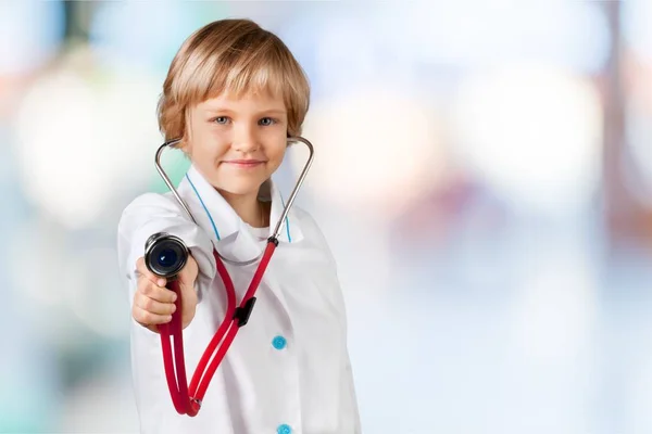 girl holding in her hand stethoscope