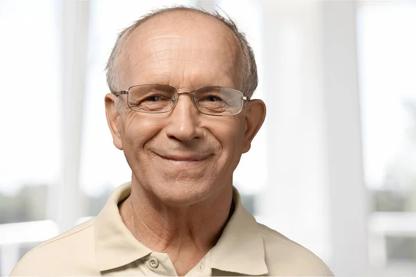 Senior man in glasses — Stock Photo, Image