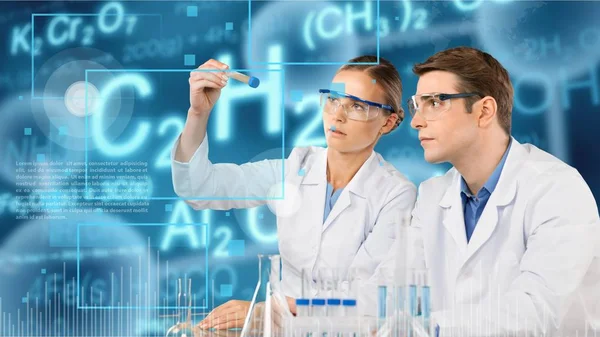 Twee wetenschappers onderzoek — Stockfoto