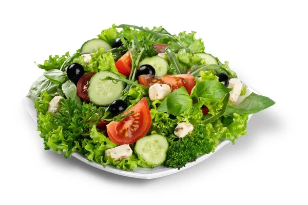 希腊沙拉加新鲜蔬菜 — 图库照片