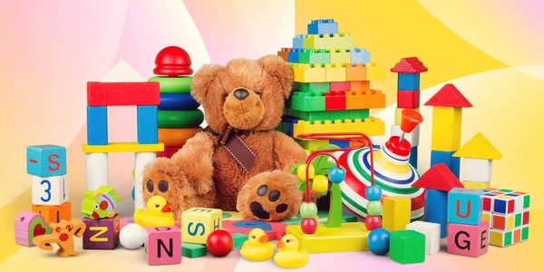 Coleta de brinquedos isolada — Fotografia de Stock