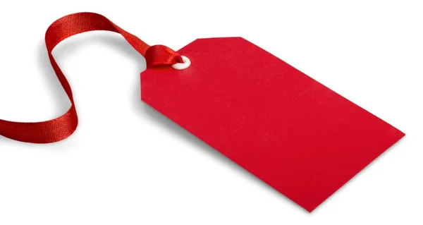 Red paper tag — Stock Photo, Image