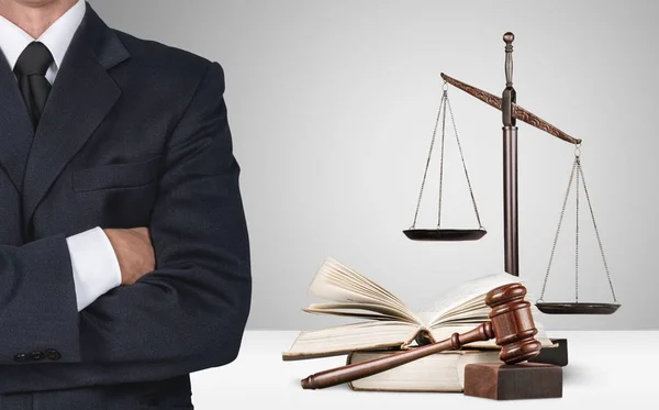 Lawyer standing with crossed arms — Stock Photo, Image