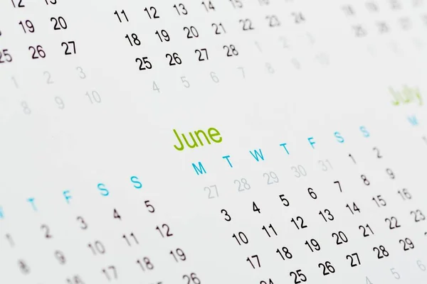 Modello di calendario organizzatore — Foto Stock