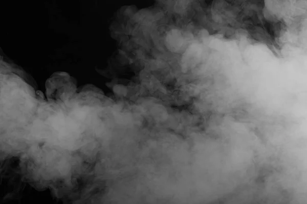 Fumo e nebbia sul nero — Foto Stock