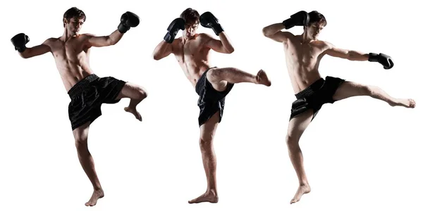 Kickboxher maken etui — Stockfoto
