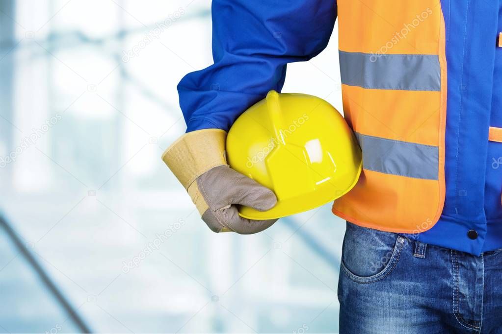 worker man with helmet