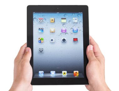 tablet pc elinde olan adam