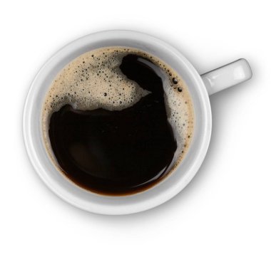 Bir fincan sıcak kahve.