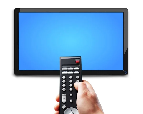 Hand using remote control — Stock Photo, Image