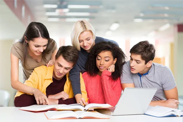 Studenti che studiano insieme — Foto Stock