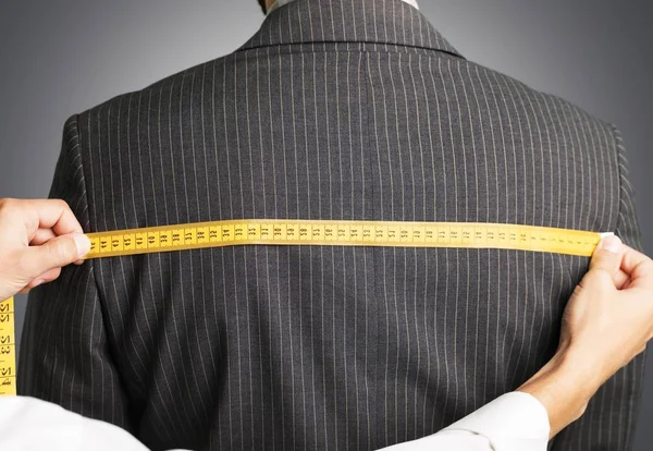 Measuring back of jacket — Stock Photo, Image