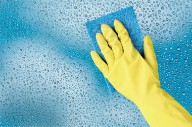 eldivenli elini Temizleme penceresi 