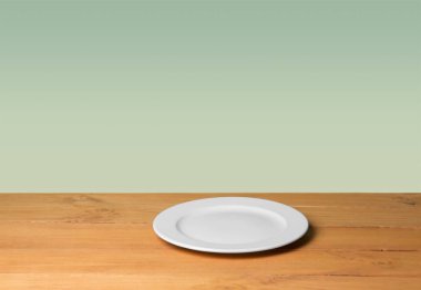 arka plan üzerinde beyaz tabak