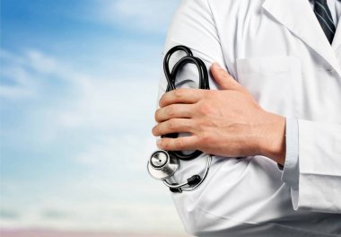 Erkek el holding stetoskop