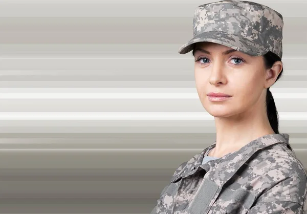 Soldato dell'esercito femminile — Foto Stock