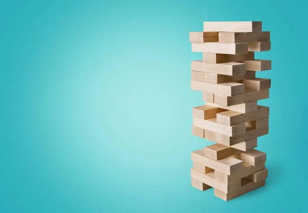 木製のブロック ゲームの塔 — ストック写真