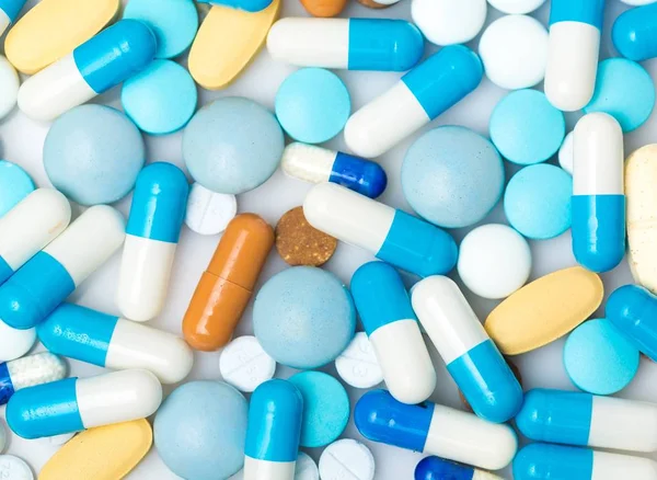 Lot of pills as background