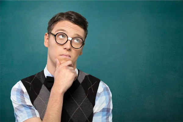 Student mannen i glasögon — Stockfoto