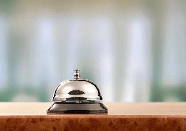 Hotel recepció service desk bell — Stock Fotó