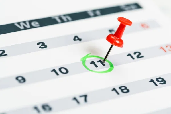 Hímzett pin a naptári — Stock Fotó