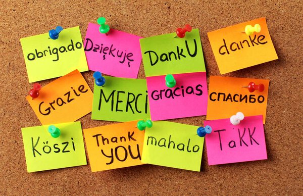 Paper stickers with messages 