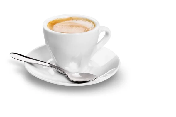 Café negro en taza blanca —  Fotos de Stock