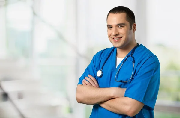 Retrato de médico guapo — Foto de Stock